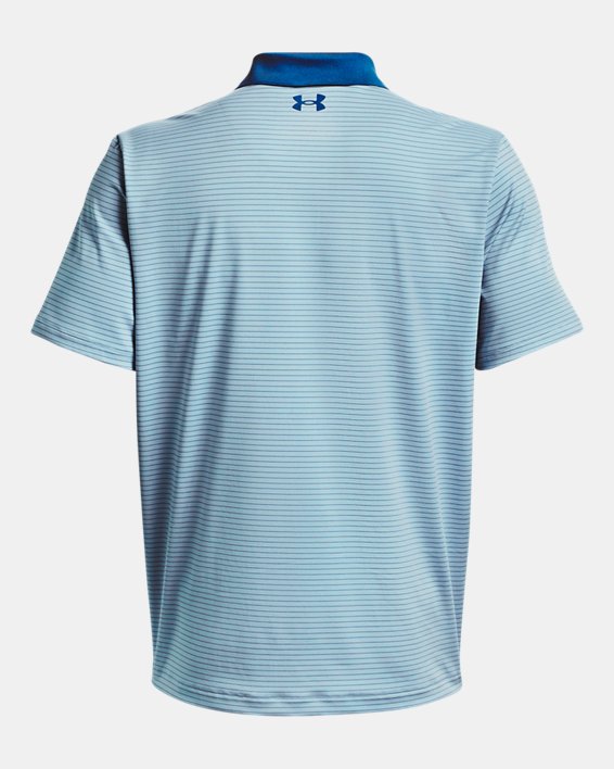 Men's UA Matchplay Stripe Polo in Blue image number 5